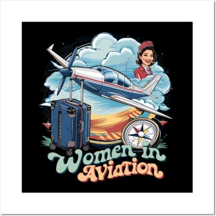 women in aviation. airplane lovers Posters and Art